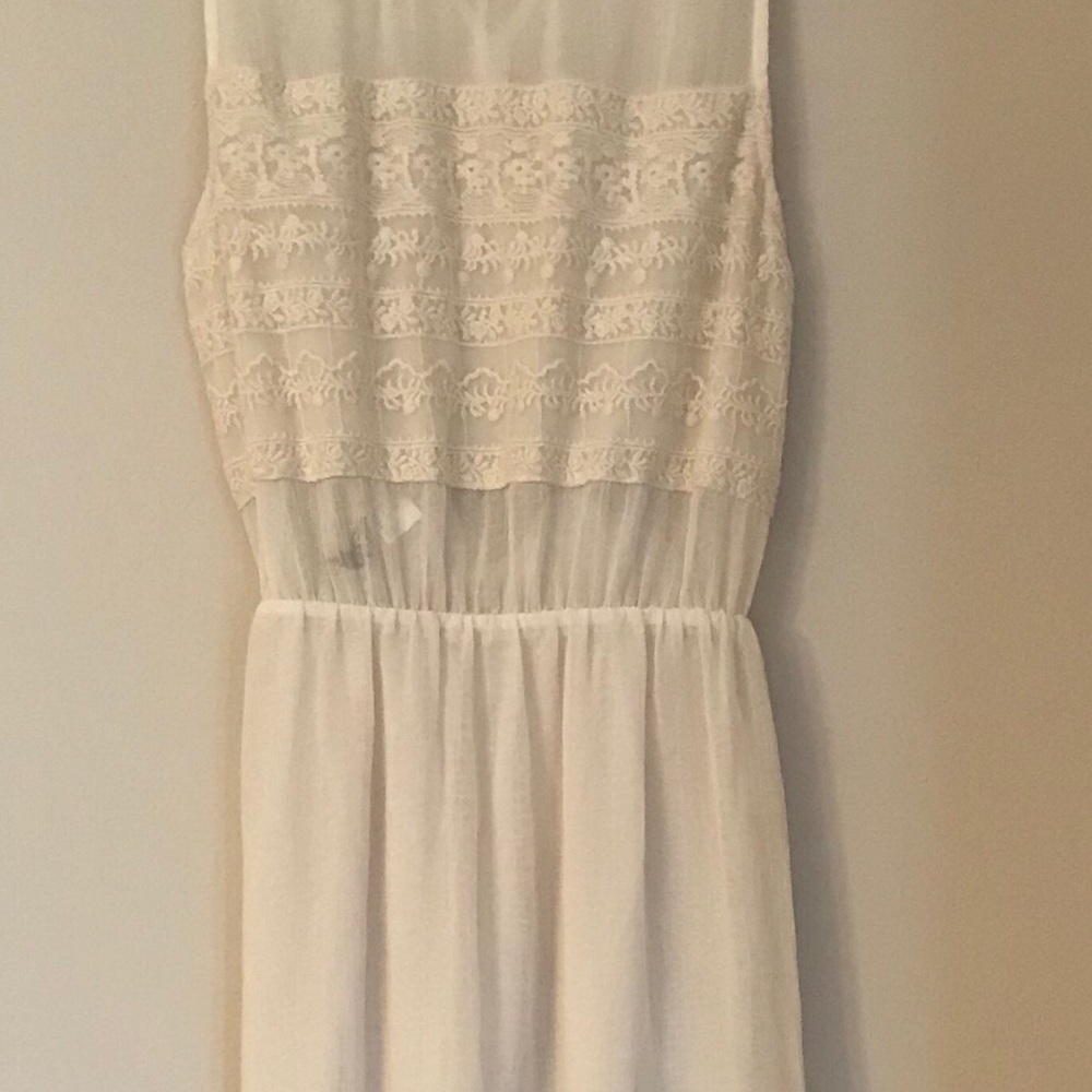 H&M Divided Cream Sheer Maxi Dress
